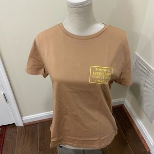 NWT Zara logo short sleeves shirt